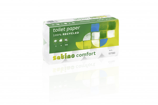 Satino Comfort Toilettenpapier, 2-lagig, 400 Blatt/Rolle, VE=48 Rollen