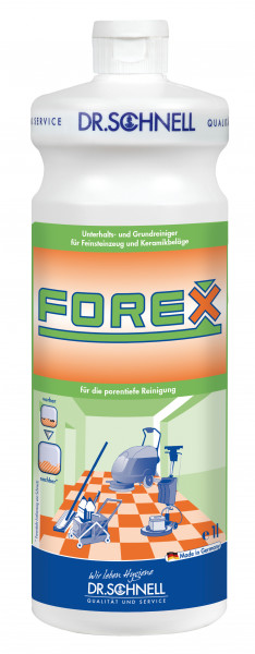 Forex, Intensivreiniger für Feinsteinzeug und Keramikbeläge, 1 l, 5 l und 10 l