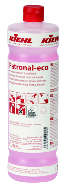 Patronal-eco, Sanitärreiniger mit Schutzformel, 1 l und 10 l